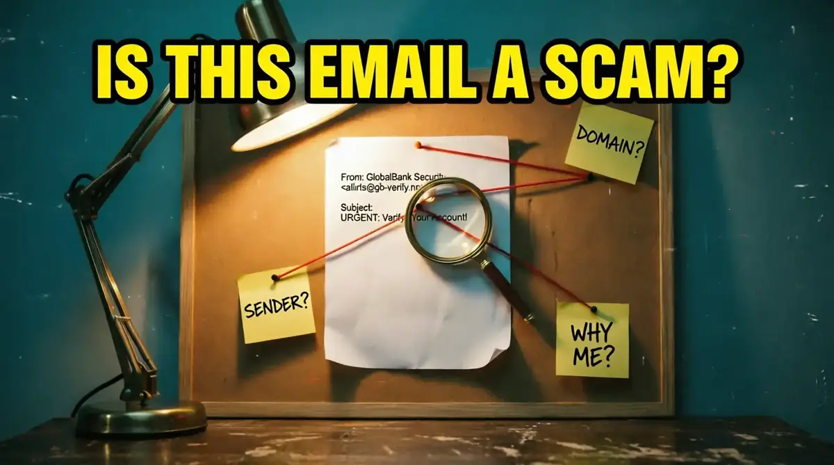 Illustration for Is This Email a Scam? — how to tell if an email is fake