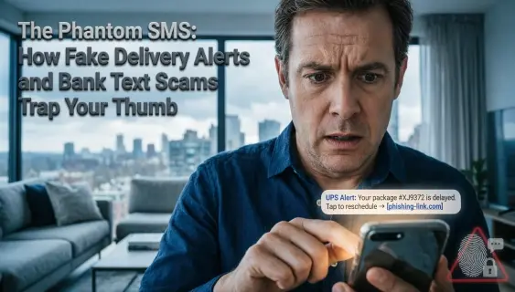 Illustration for The Phantom SMS — how fake delivery alerts and bank text scams trap your thumb