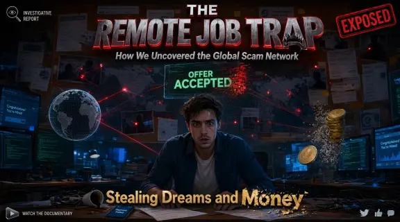 Illustration for The Remote Job Trap — investigating a global scam network stealing dreams and money